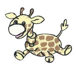 Vyšívané nažehlovací obrázky velké - žirafa